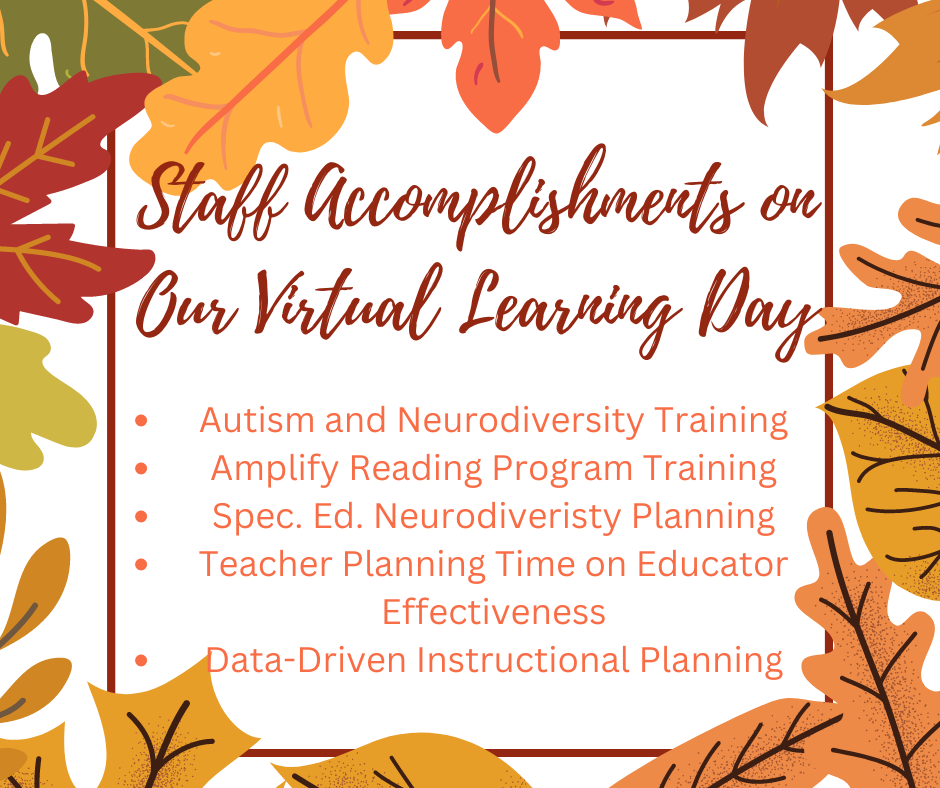 Virtual Learning Day 1 Accomplishments